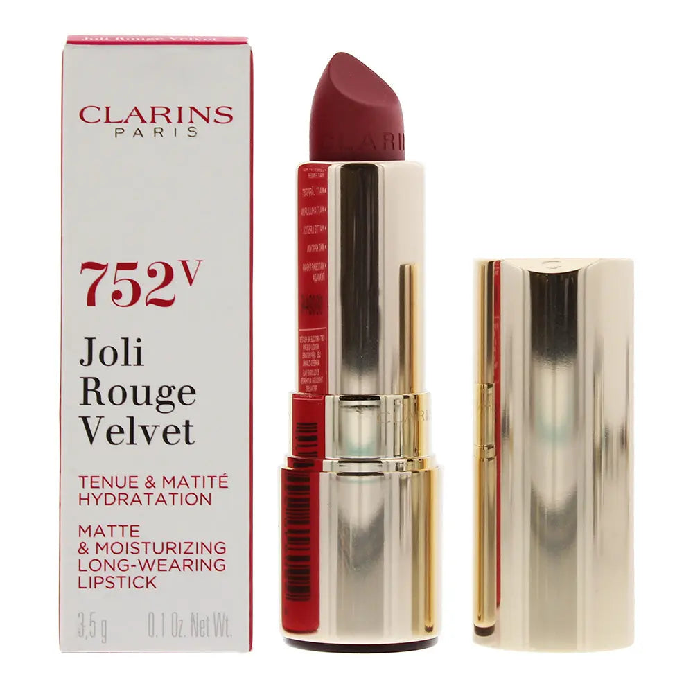 Clarins Joli Rouge Velvet Matte Moisturizing Long Wear Lipstick 752V Rosewood 3.5g Clarins