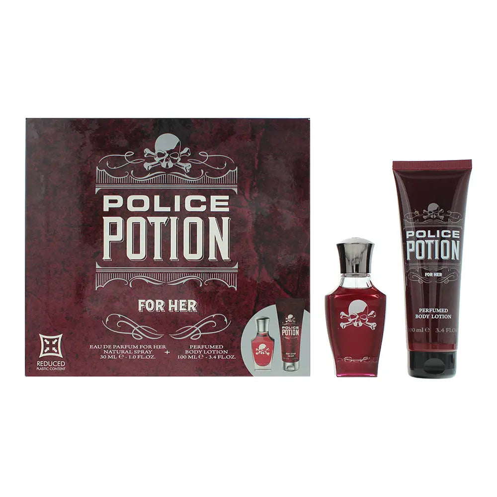 Police Potion For Her Piece Gift Set: Eau De Parfum 30ml - Body Lotion 100ml Police