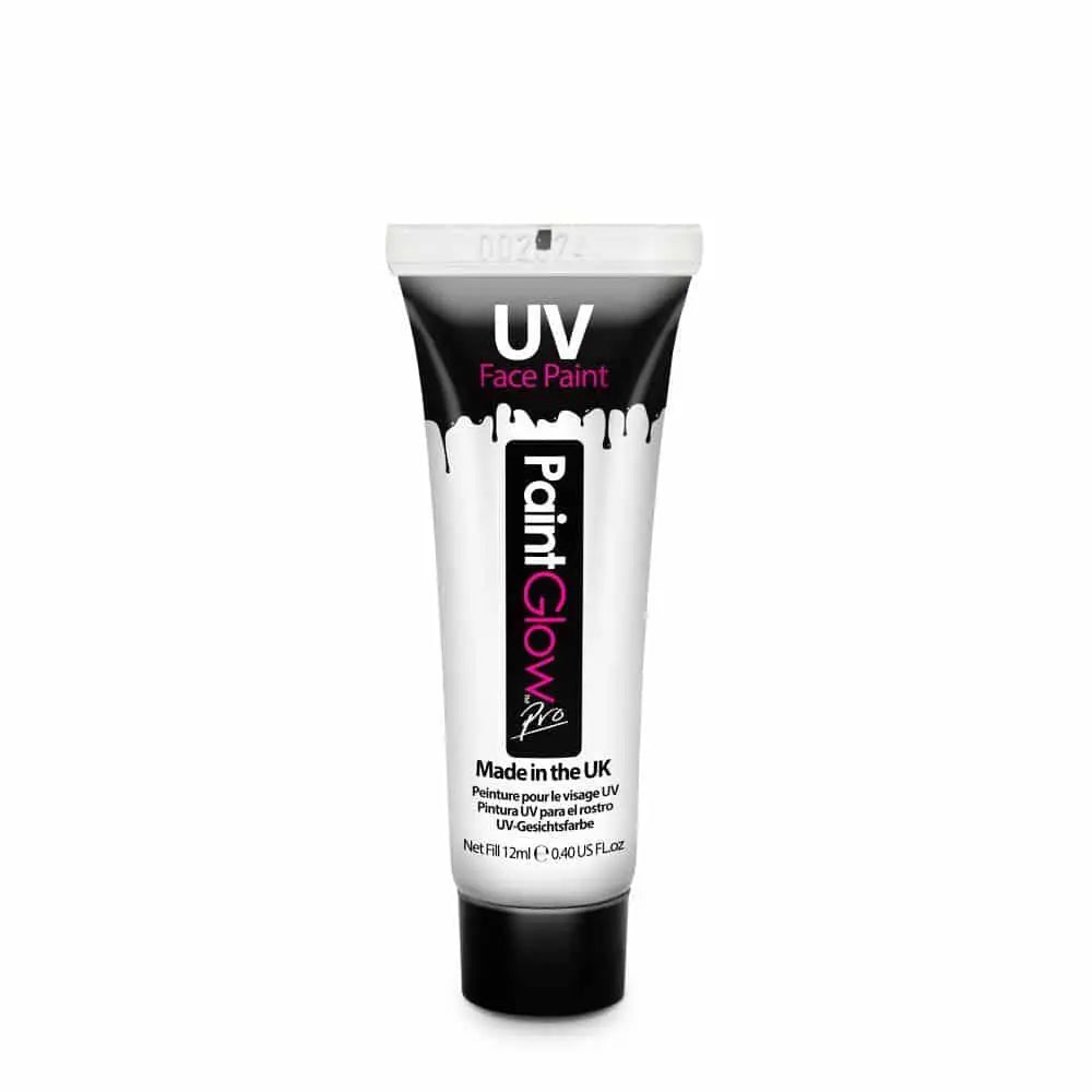 PaintGlow Pro UV Face & Body Paint 12ml - White PaintGlow