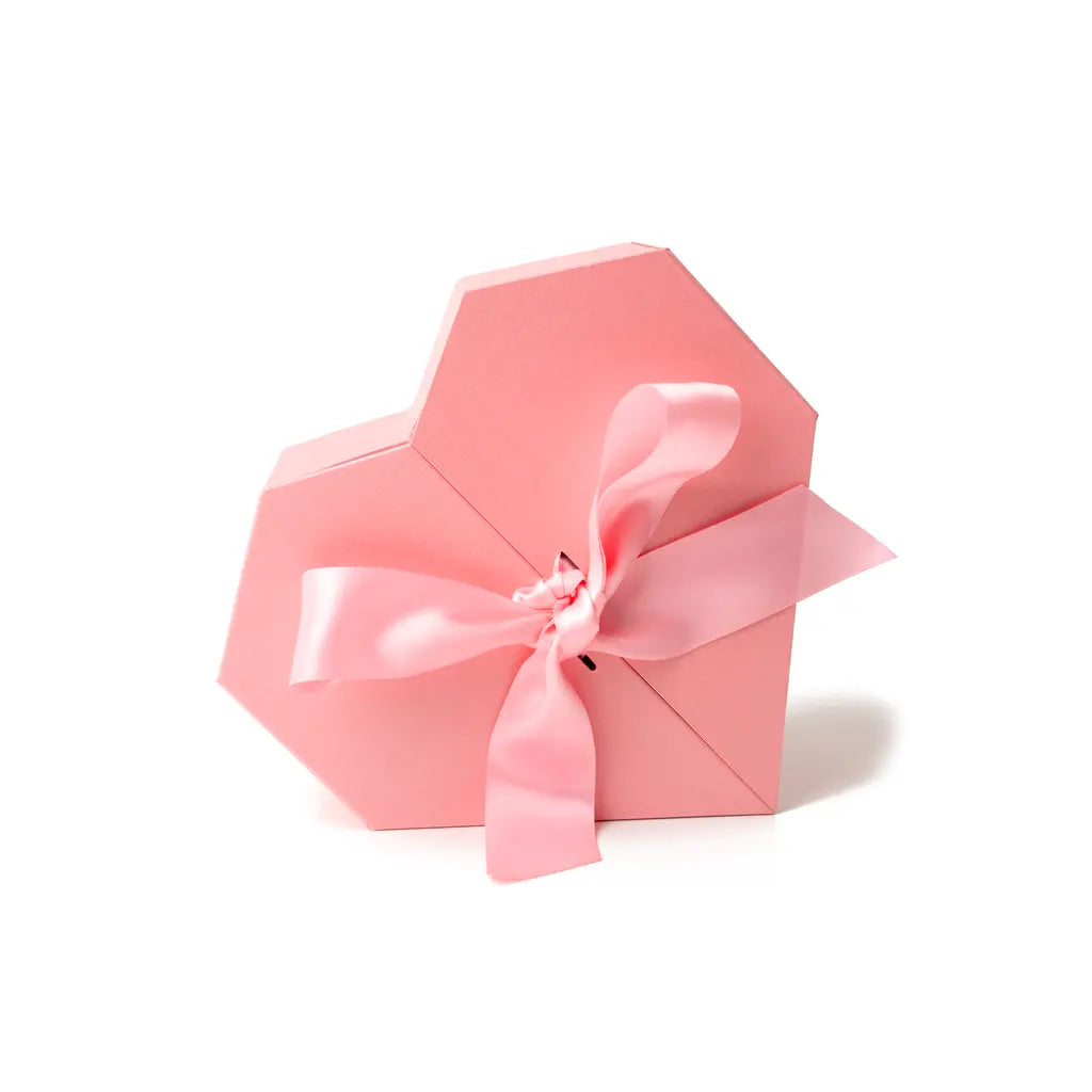 Luxury Heart-Shaped Small Pink Gift Box - 16cm x 16cm x 6.5cm