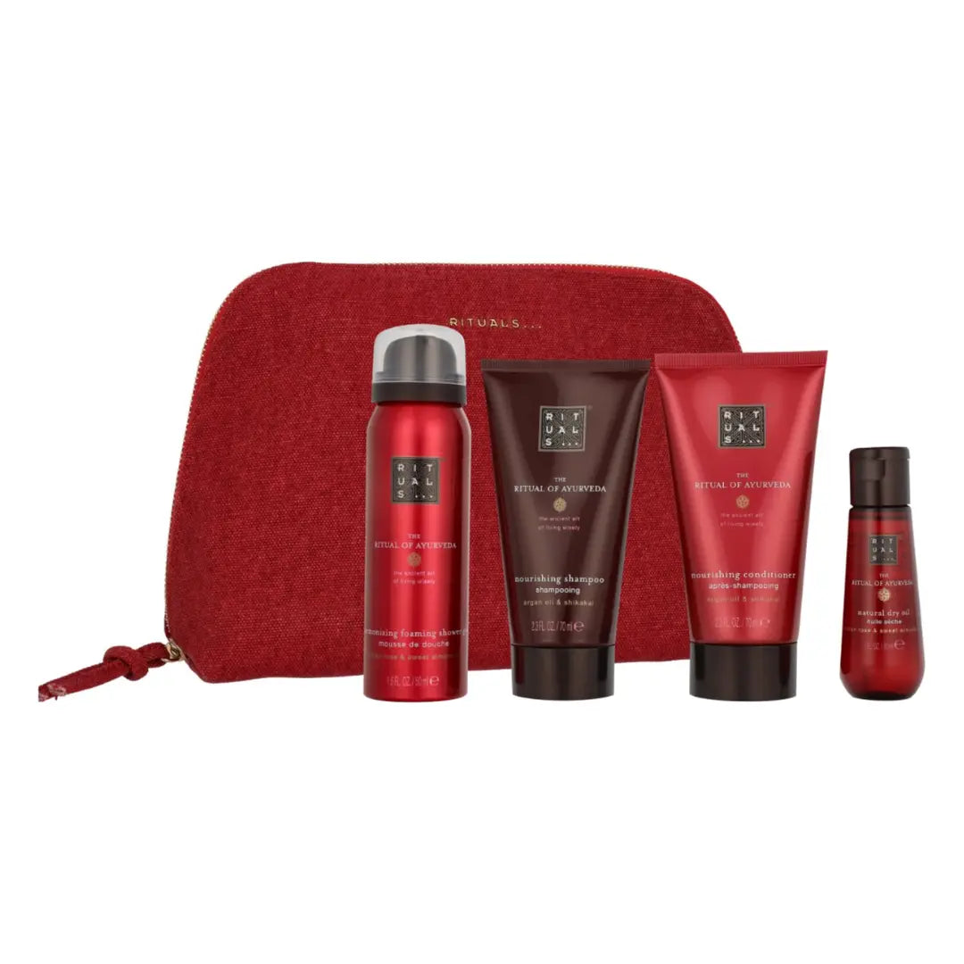 Rituals The Ritual of Ayurveda Set: Foaming Shower Gel 50ml + Dry Oil 30ml + Shampoo 70ml + Conditioner 70ml Rituals