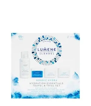 LUMENE NORDIC SET: OAK MILK CLEANSER 50ML + GEL MASK 15ML + NIGHT CREAM 15ML + MOISTURIZER 15ML CRM