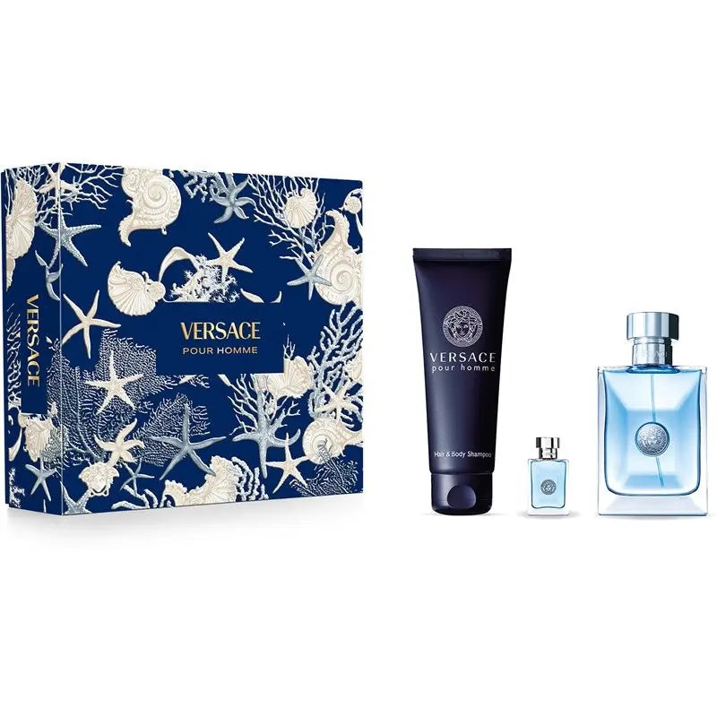 VERSACE POUR HOMME SET: EDT 100ML + BATH AND SHOWER GEL 150ML + EDT 5ML CRM
