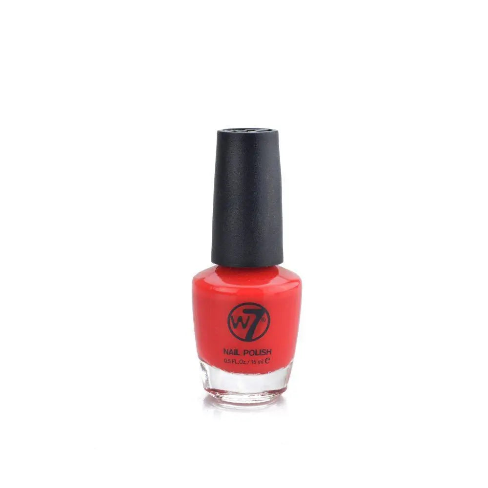 W7 Cosmetics Red Nail Polish 15ml - Red Hot W7 Cosmetics