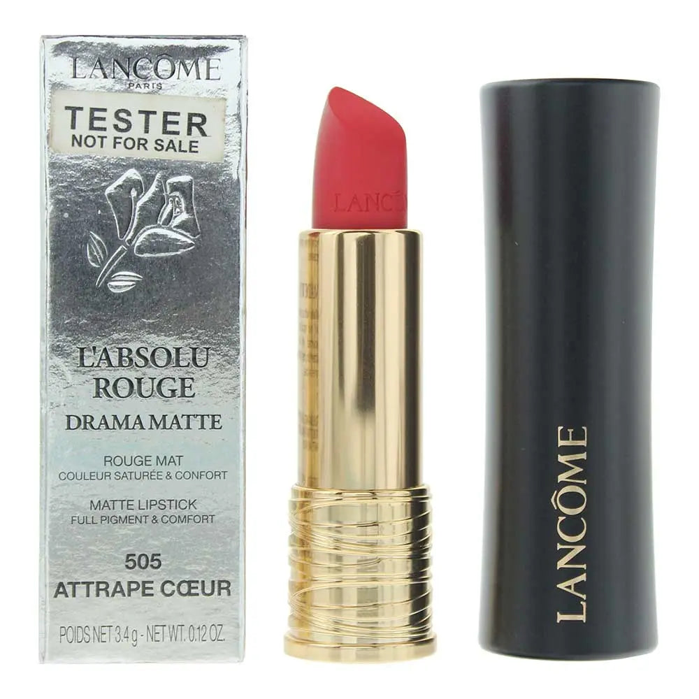 Lancôme L'Absolu Rouge Drama Matte Tester 505 Attrape Coeur Lipstick 3.4g