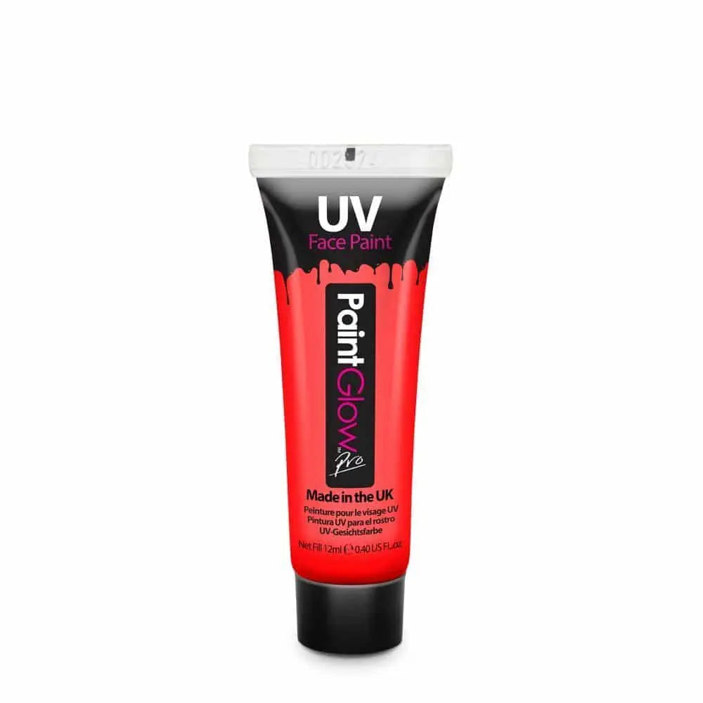 PaintGlow Pro UV Face & Body Paint 12ml  - Red PaintGlow
