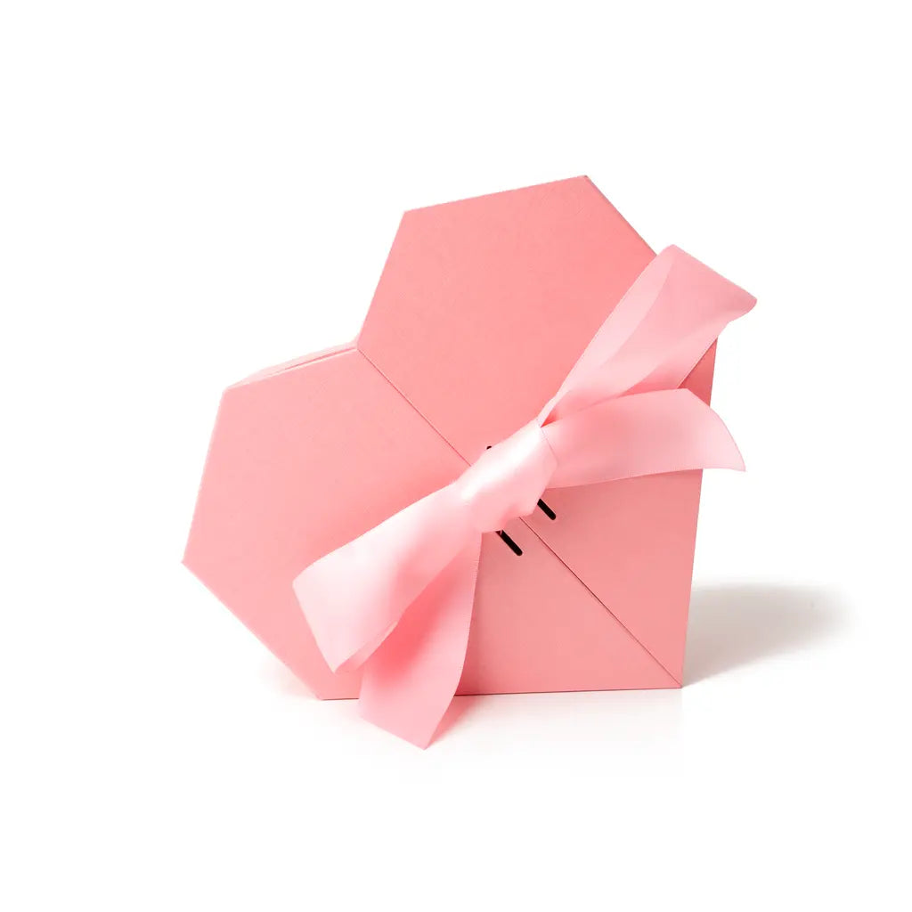 Luxury Heart-Shaped Large Pink Gift Box - 21.5cm x 21.5cm x 10cm
