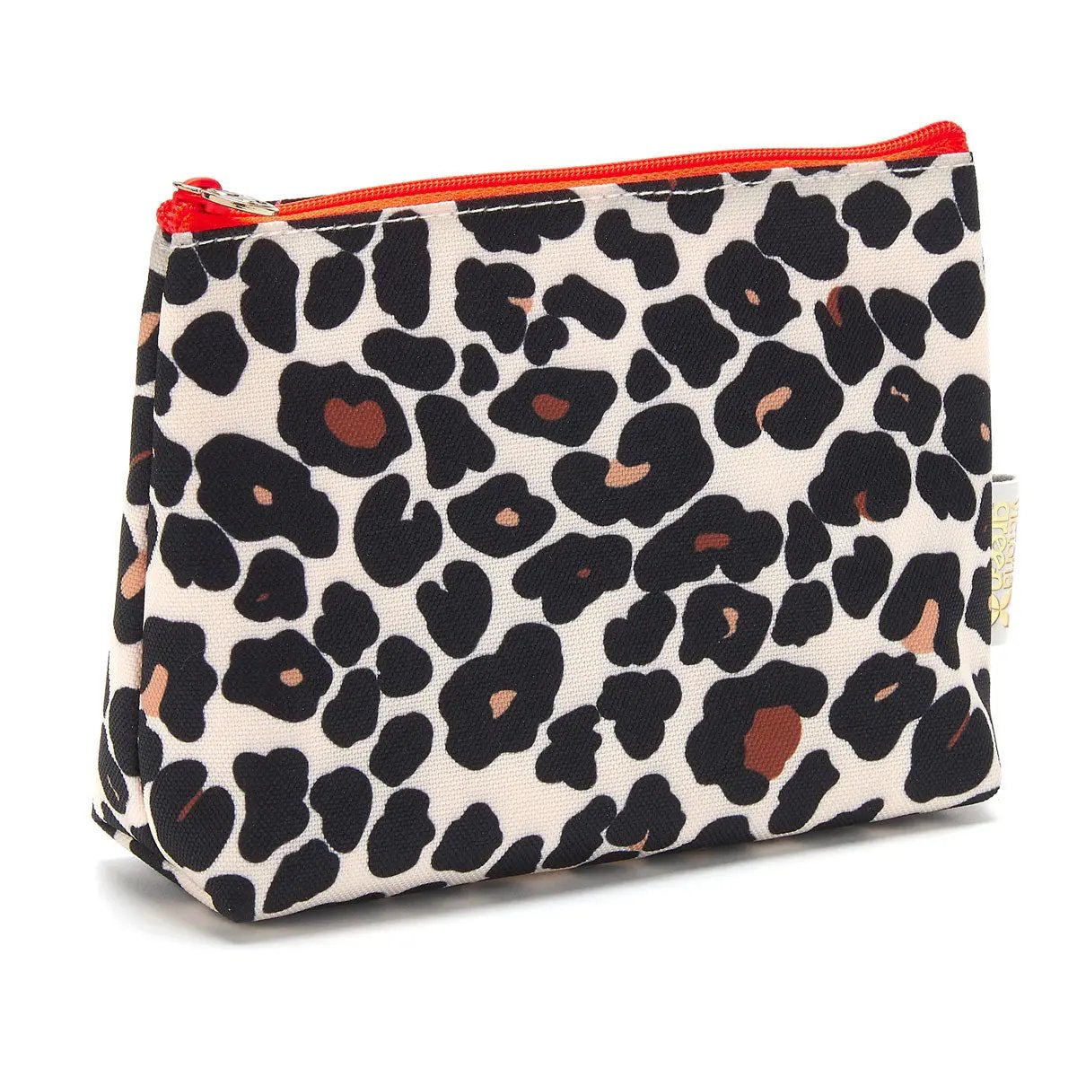 Victoria Green 'Mia' small makeup bag in leopard tan Victoria Green