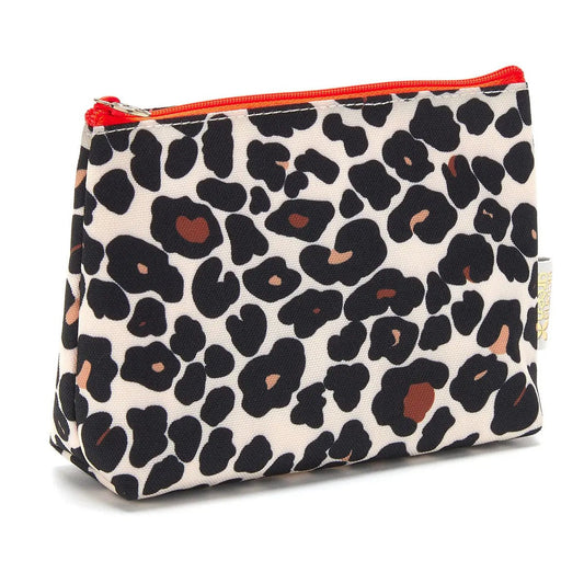 Victoria Green 'Mia' small makeup bag in leopard tan Victoria Green