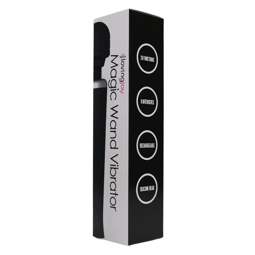 Loving Joy Rechargeable Magic Wand Vibrator Black Loving Joy
