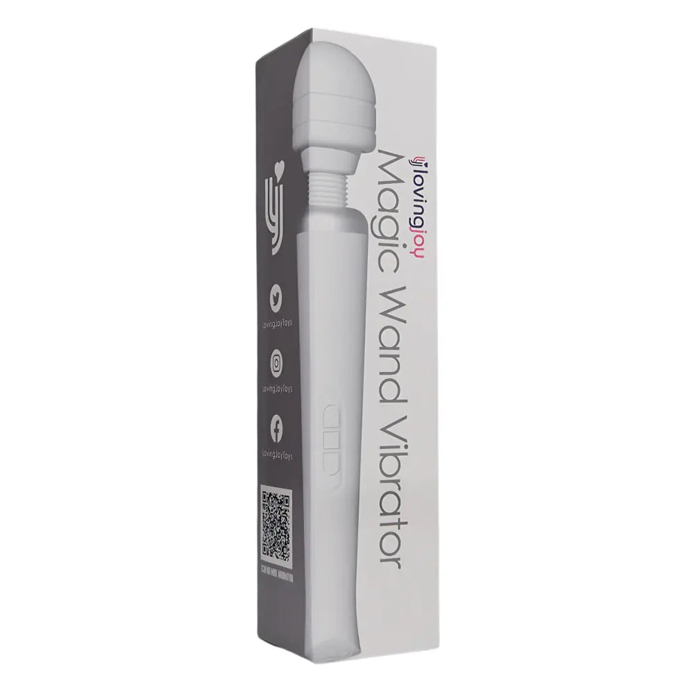 Loving Joy Rechargeable Magic Wand Vibrator White Loving Joy