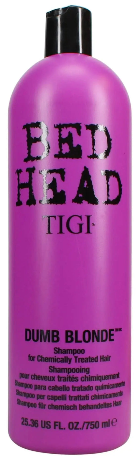TIGI BED HEAD 750ML SHAMPOO DUMB BLONDE FOR CHEMICALLY TREATED HAIR - Pack of 12