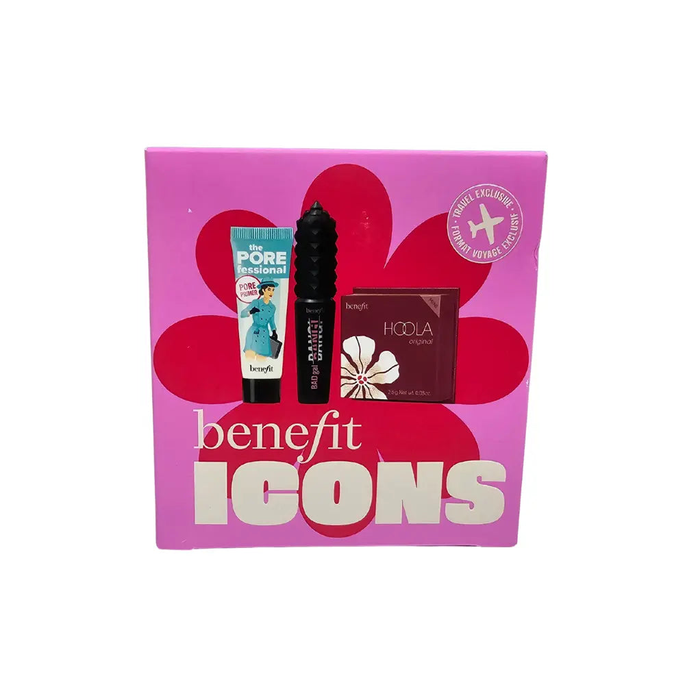 Benefit Cosmetics Icons Makeup Travel Set Primer 7.5ml + Mascara 4g + Bronzer 2.5g