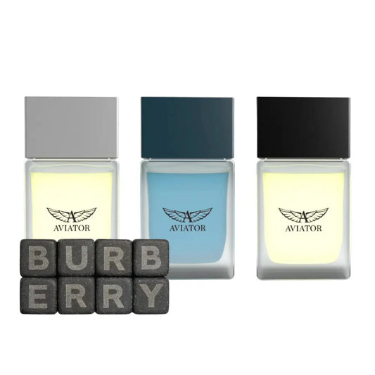 Aviator Fragrances Discovery Bundle 3 x EDP Spray 50ml + FREE Whisky Stones Aviator
