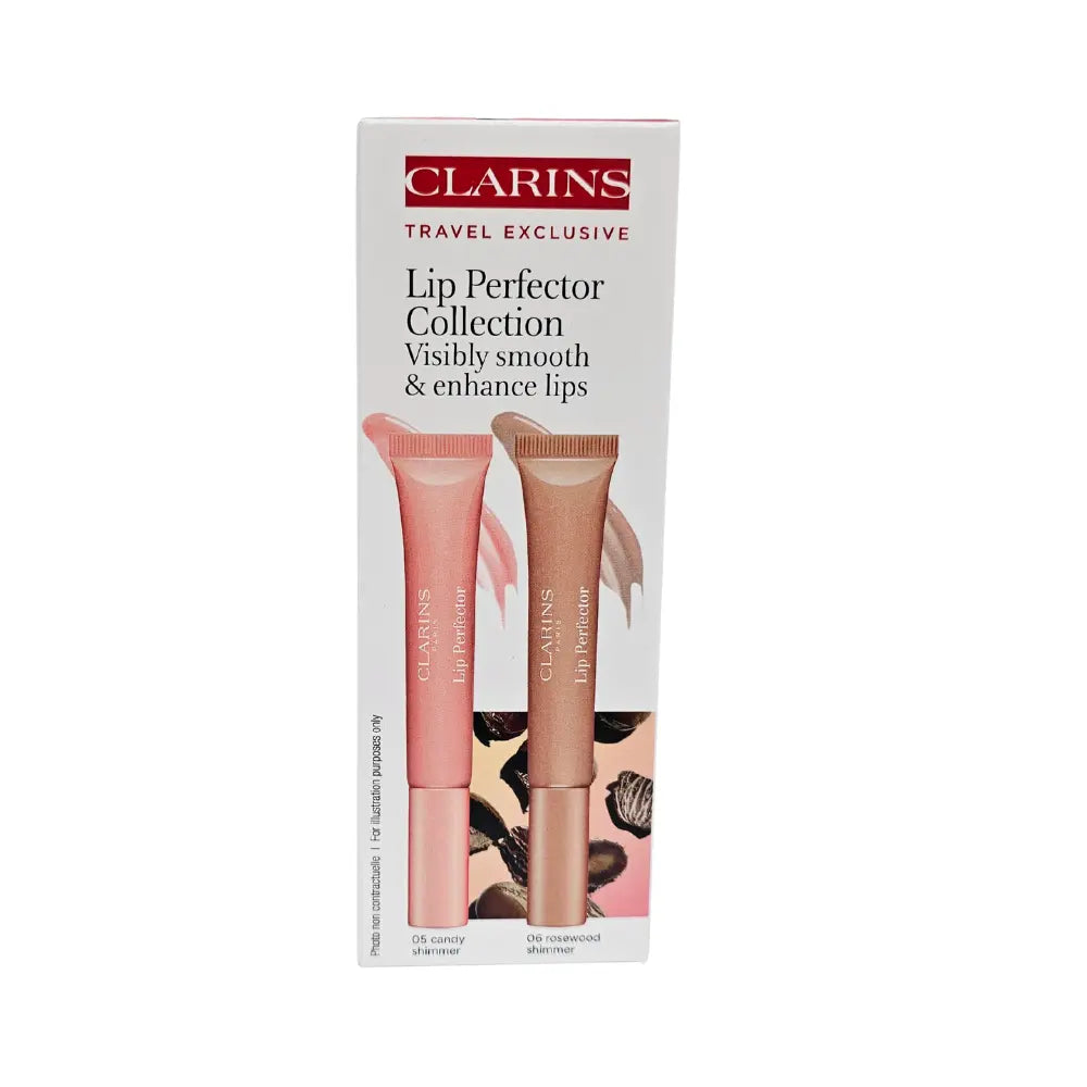 Clarins Lip Perfector Collection Duo 05 Candy Shimmer 12ml + 06 Rosewood Shimmer 12ml