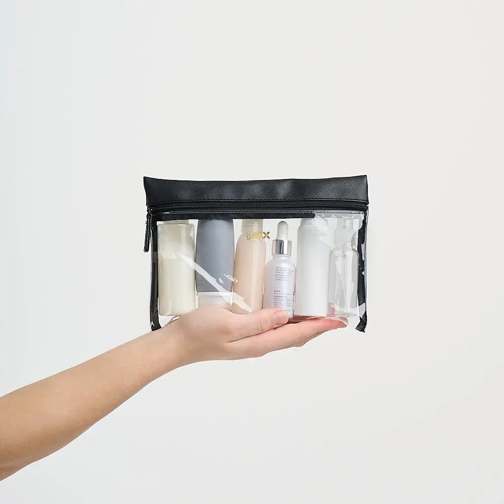 'Emma' 3 in 1 Hanging Wash Bag in Black Victoria Green