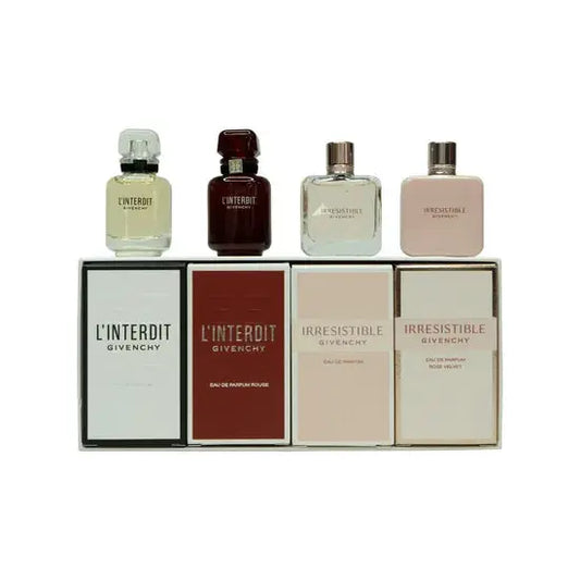 GIVENCHY MINI SET: L'INTERDIT EDP 9ML + L'INTERDIT ROUGE EDP ML+  IRRESISTIBLE EDP 9ML + IRRESISTIBLE VELVET EDP 9ML CRM