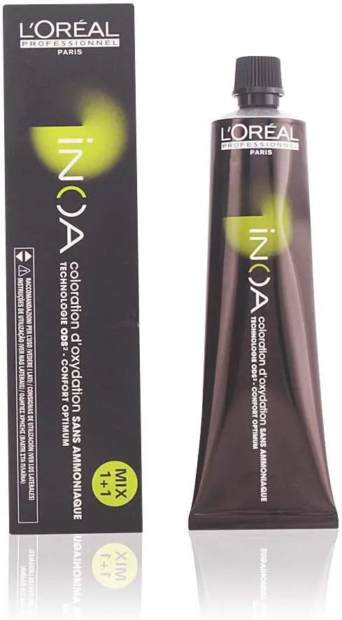L'Oreal INOA Coloration Hair Dye 60g- Iridescent Copper Blonde 7.24 - The Beauty Store