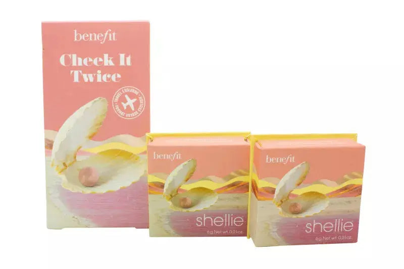 BENEFIT CHEEK IT TWICE DUO - 2 X SHELLIE BLUSH  6G benefit Cosmetics