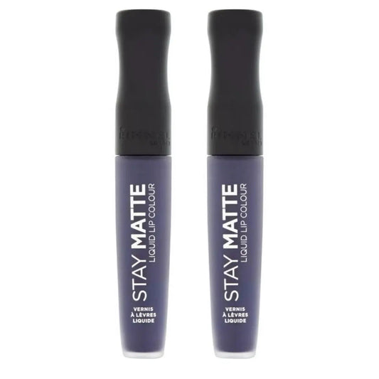 RIMMEL STAY MATTE LIQUID LIP COLOUR 830 BLUE IRIS ( SET OF 2 ) - The Beauty Store